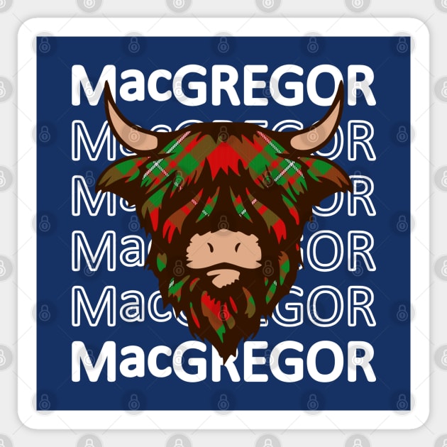 Clan MacGregor - Hairy Coo Sticker by Taylor'd Designs